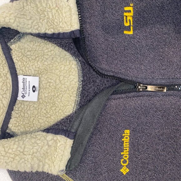 Columbia Sportswear LSU Sherpa Fleece 1/4 Zip Pullover - Medium - Picture 3 of 6